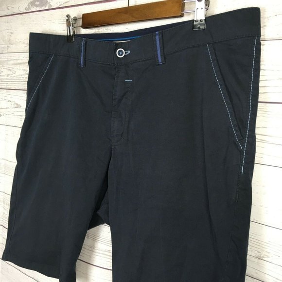 Club of Comfort Mens sz 40 Shorts Dark Navy Blue Stretch Blend Cotton Premium - Picture 5 of 12